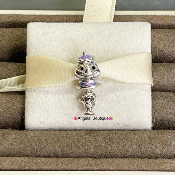 New Pandora Disney Beauty and the Beast Mrs. Potts and Chip Dangle Charm - Picture 6 of 9
